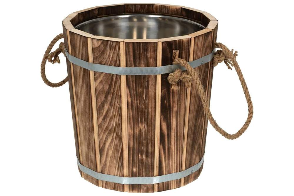 Запарник "Банные штучки" 12л  обожженная липа, нерж.вставка  33239