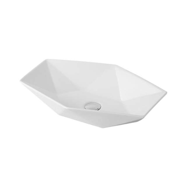 Раковина RD-423(56) накладная на столешницу, белый  560х370х130мм Н