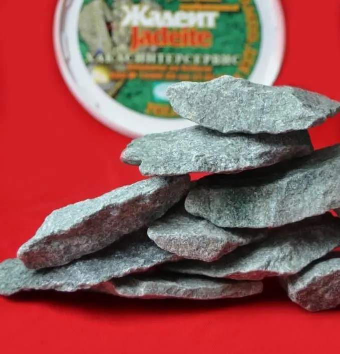 Камень д/печи Жадеит некалиброванный 10кг (Хакасия)