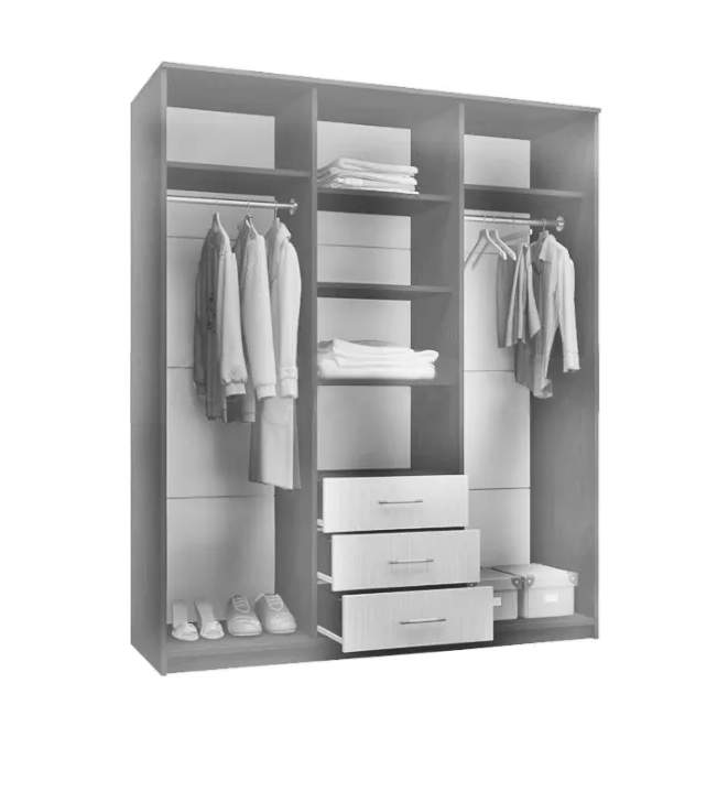 Шкаф-купе Маэстро New Белый текстурный