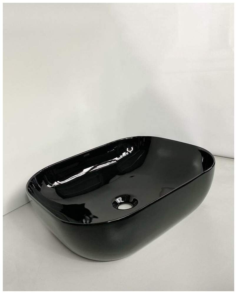 Раковина RD-78104B накладная на столешницу глянец черный 500х400х145мм