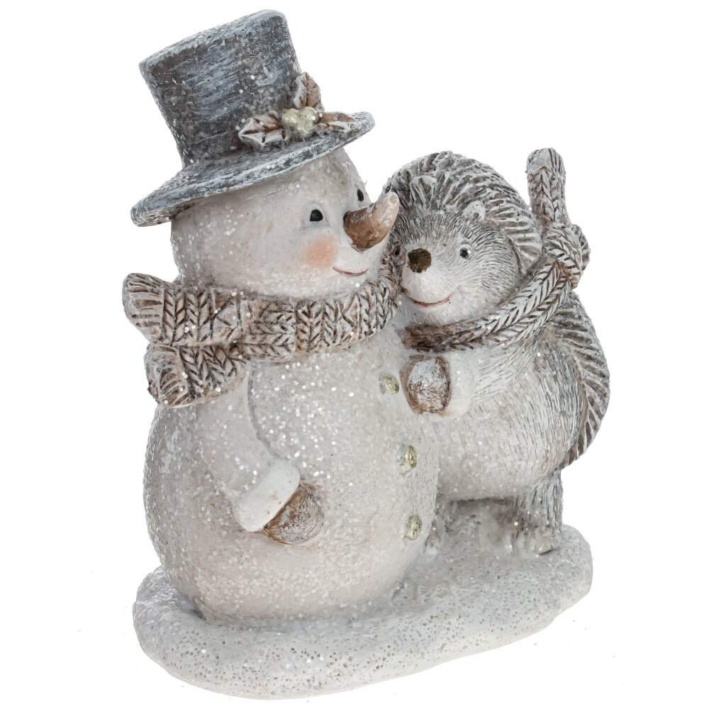 REMECO COLLECTION Фигурка 791657 Снеговик с ёжиком 10х6х11см (полимер) 