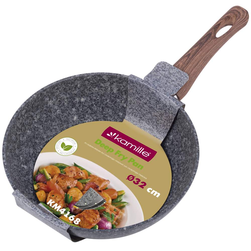 KAMILLE Сотейник 4168 32см литой аллюминий с АП покрытием Индукция