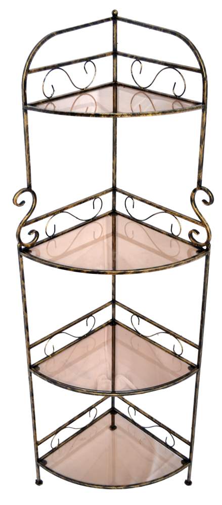 МЕТАЛЛ-ДЕКОР Полка №1210 h1620х40х40см 4-х ярусная угловая