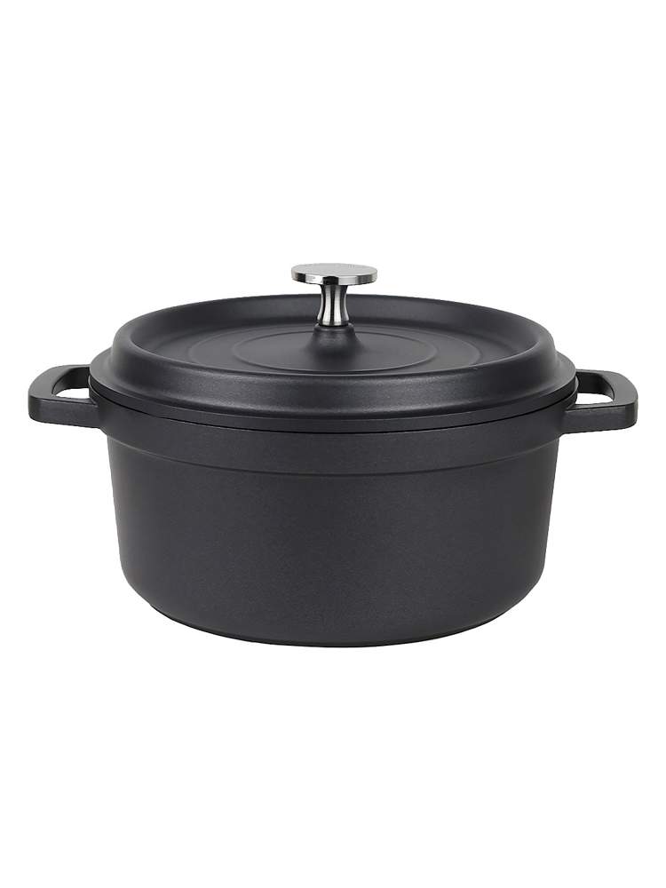 KAMILLE France черный Кастрюля 4451 2500мл 20х9,5см литой алюминий с АП покрытием индукция 