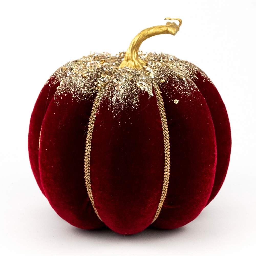DECOLINE Фигурка Тыква 20х20см красный (пенопласт/текстиль) 688201719-RD