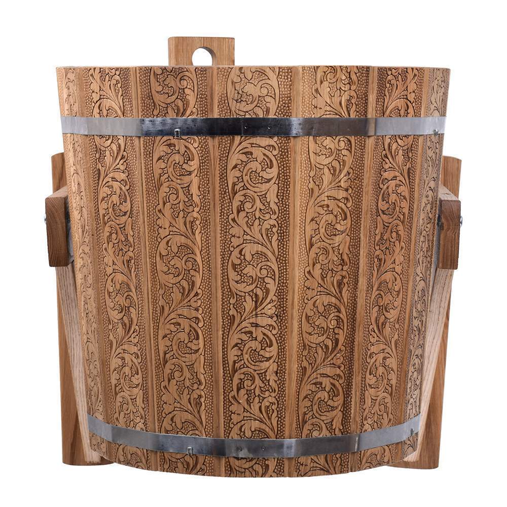 Душ Русский на 20л  дуб/ обливное устр-во  33370 Цветочный орнамент