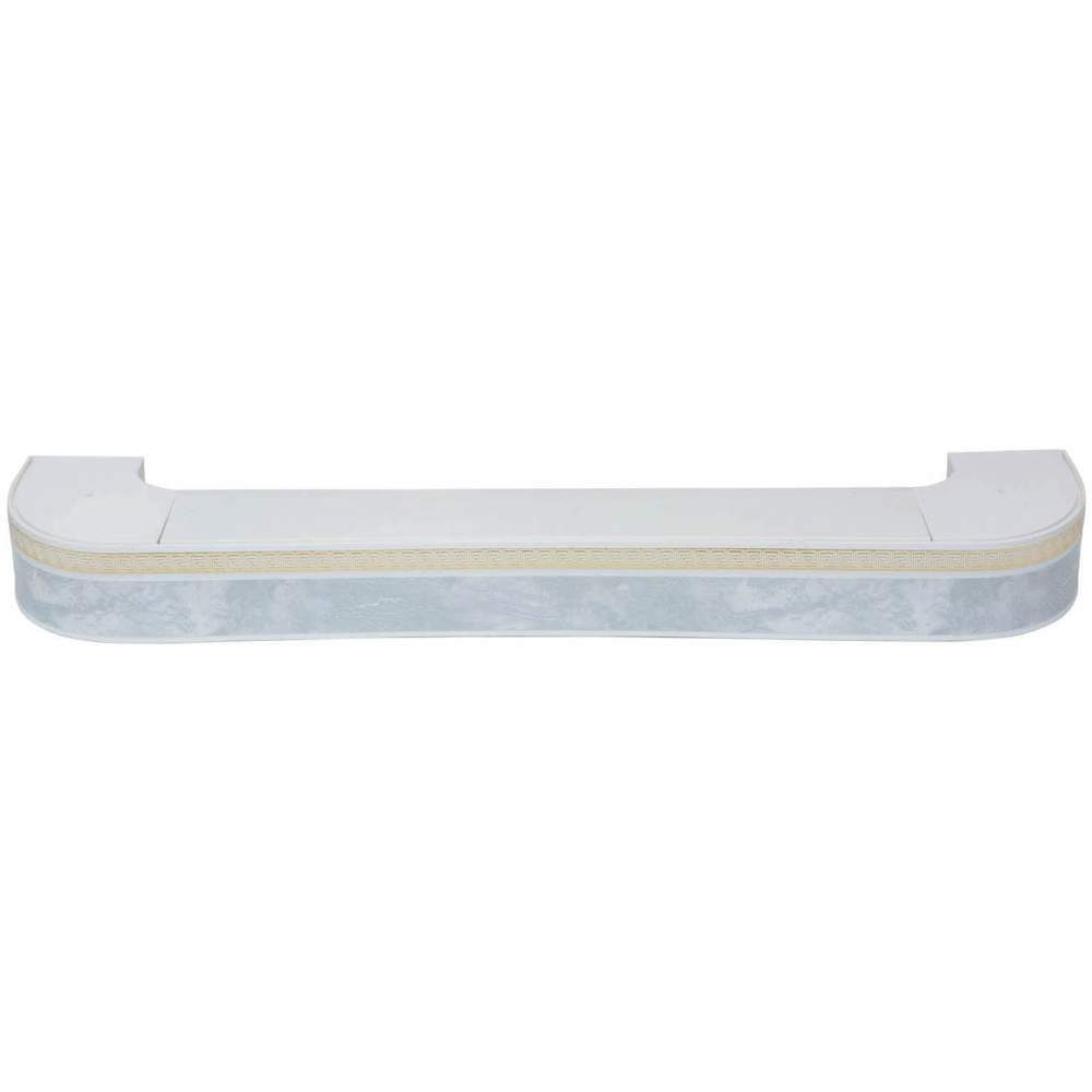 Карниз с поворотом Хит-Греция 3-х рядн. Белый мрамор  1,6  64213