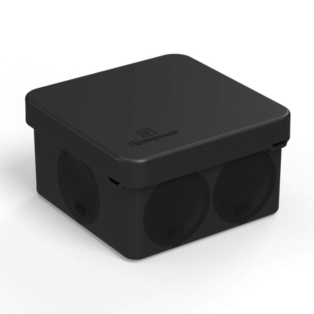 Коробка 70х70х40 о/у черная IP66 60-0200-9005