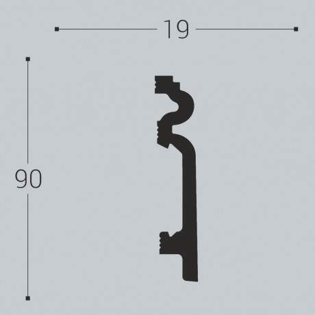 Плинтус XPS BD П 14 (90*19)/13 МП