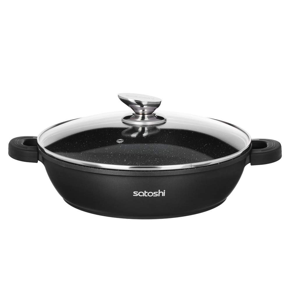 SATOSHI Лион Сотейник 846-413 3800мл/28х7,5см с крышкой АП покрытие индукция