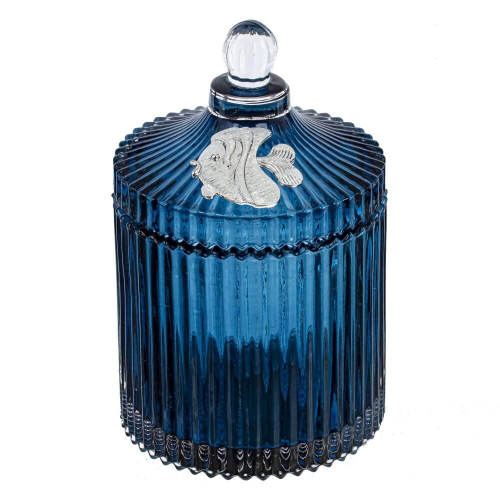 REMECO COLLECTION Шкатулка 804965 Рыбка стекло/металл 10,5х10,5х17см