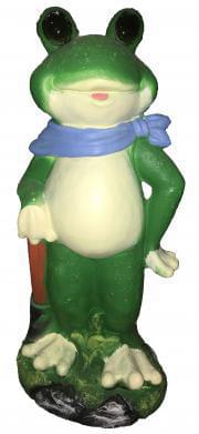 Лягушка  ФП363  в платке с лопатой  48см  