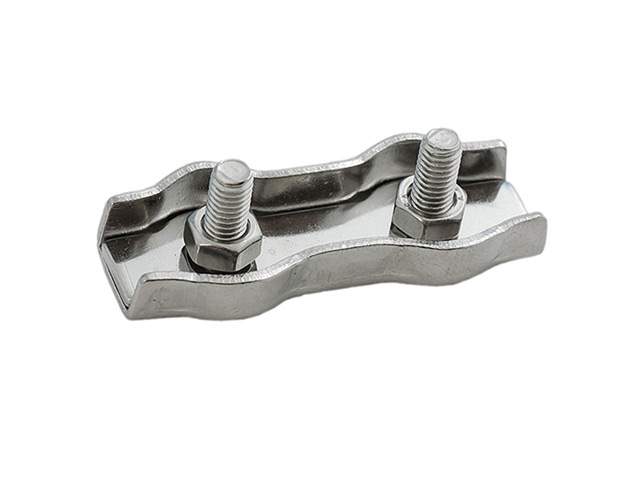 Зажим для ст. кан. двойной DUPLEX нержА4  5мм 