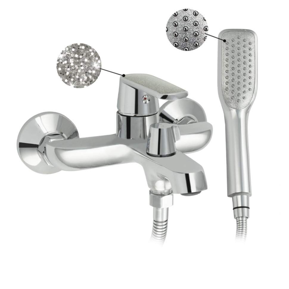 *Смеситель GFmark  4810  в ванную корот.излив шаров. Алмазная крошка