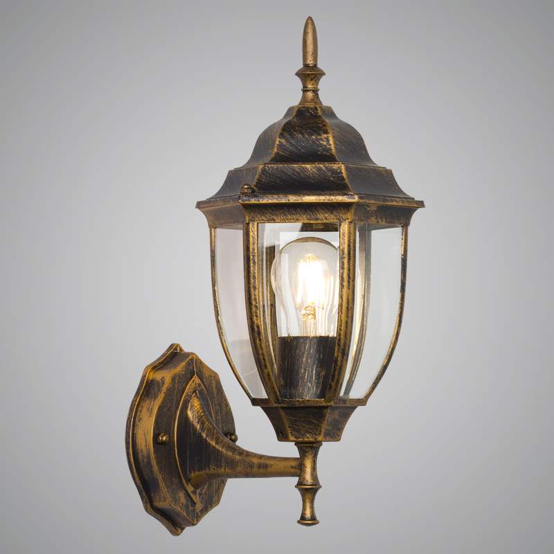 17062-WU Светильник уличный настенный черное золото 1*E27 h375 SHJ20