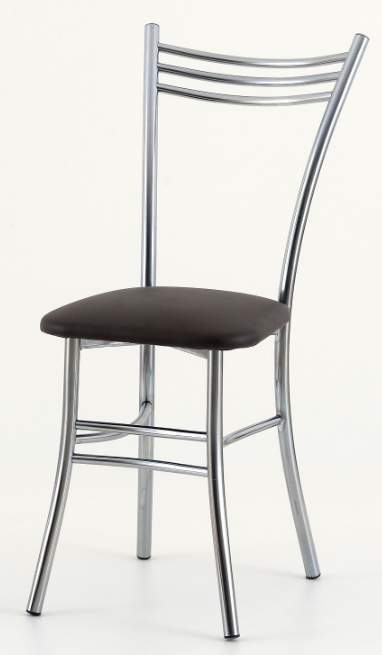 Стул Увертюра Лайт без обвязки хром. сид.трапеция коричневый текстурный 15