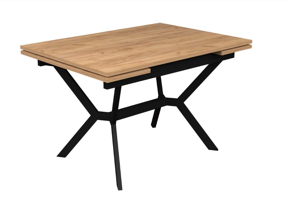 Стол Батлер ЛДСП 22мм1200(1800)*850  Дуб Крафт золотой +  Z 940 черный 