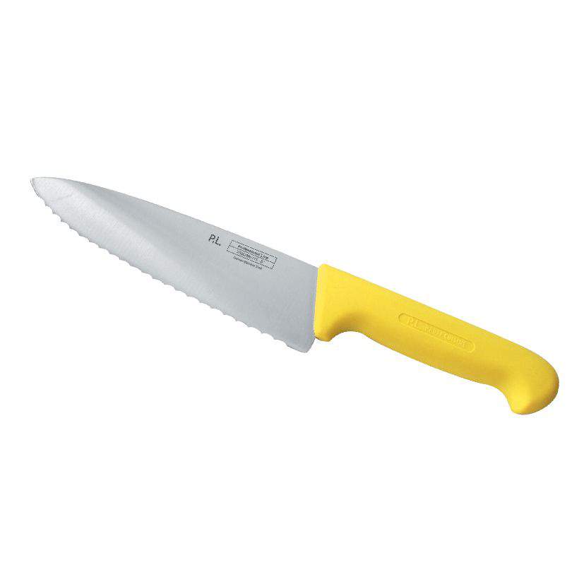 P.L. Proff Cuisine Нож 99002260 25см желтая ручка волнистое лезвие KB-7501-250S