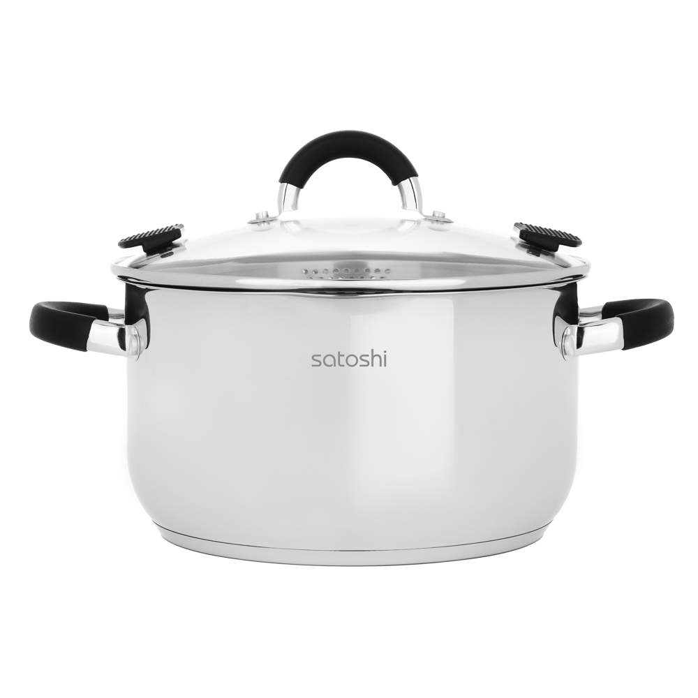 SATOSHI Арбон Кастрюля 822-288 5900мл/24х13,5см с крышкой нерж.сталь индукция