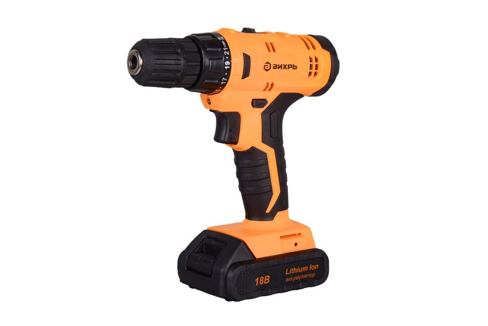 Дрель-шуруповерт Вихрь  ДА-18Л-2К  аккумуляторная  72/14/9