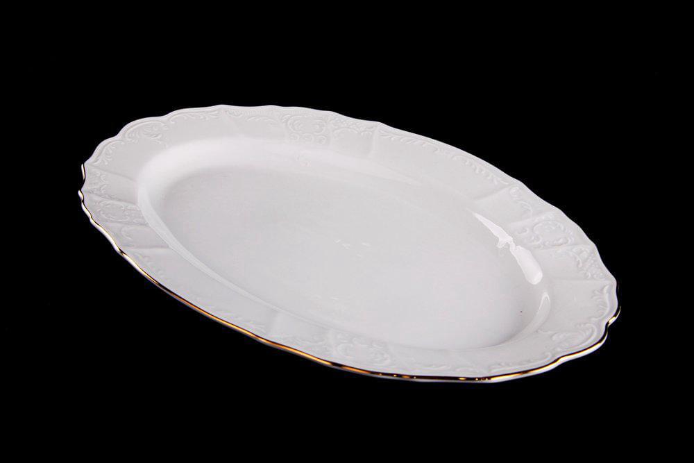 BERNADOTTE Отводка золото Блюдо овальное 36см декор ВЕ311011/БТФ0121