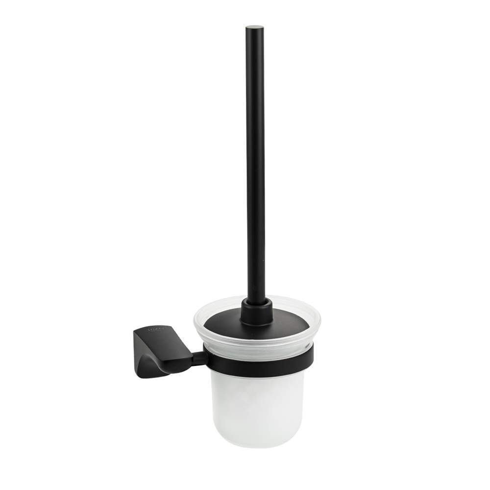 Ерш д/унитаза стекл. с креплением к стене 76162 TITAN  черного цвета