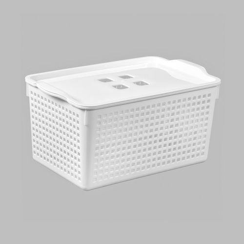 Корзинка Лофт/решетка 5,3л с кр.бел. прям 29х18 h14см 644106/286972