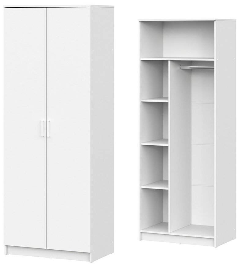 ШК 2 Шкаф Белый текстурный