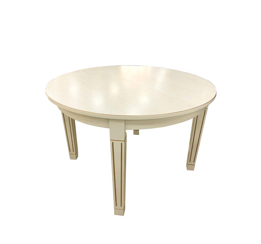 Стол Обеденный 23.02Р Румын D1200 4 ноги Слоновая кость , патина золото 