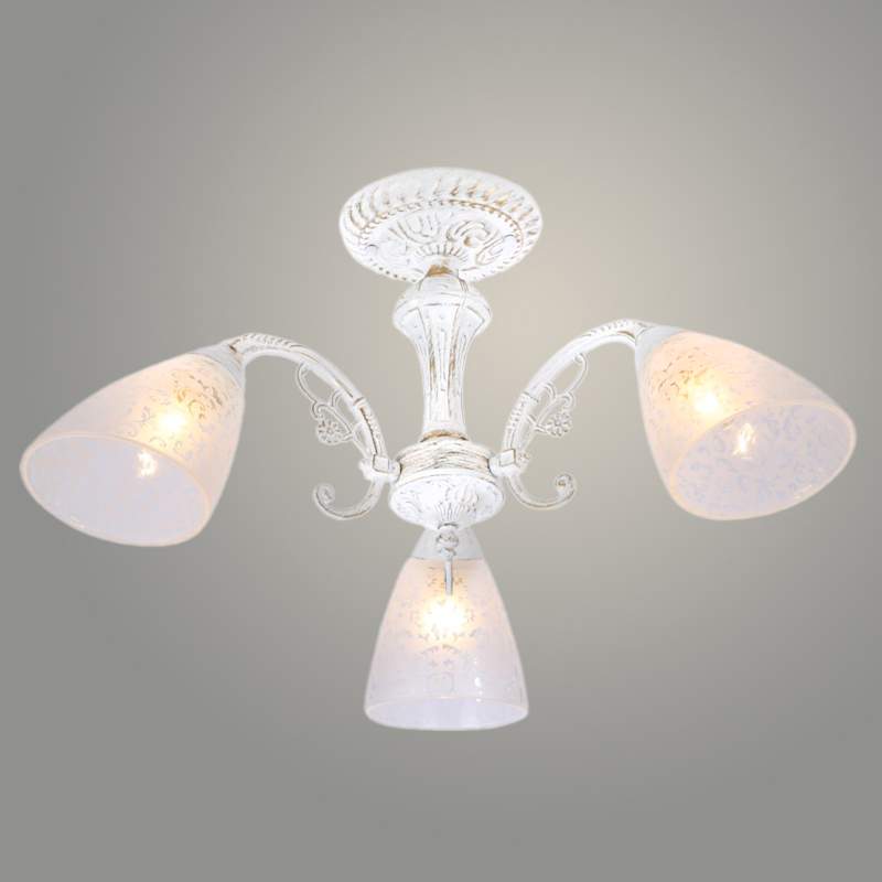 Люстра 74430/3 WH+GD бел.патина 3x40W  E27 GNV24