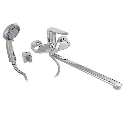 Смеситель Magnus  8670 в ванную,  длин. нос, шаров. с дивект.,корпус 100% латунь