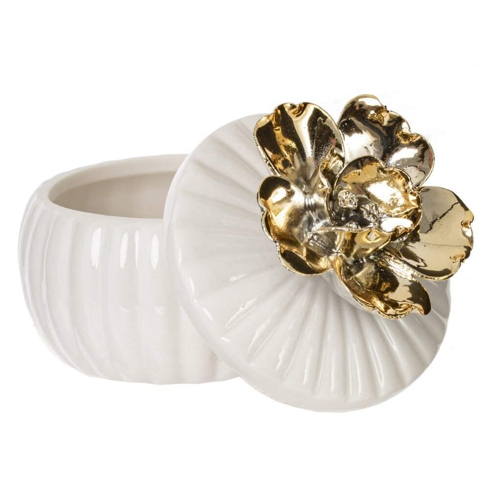 REMECO COLLECTION Шкатулка 817537 Цветок фарфор 7х7х6,5см