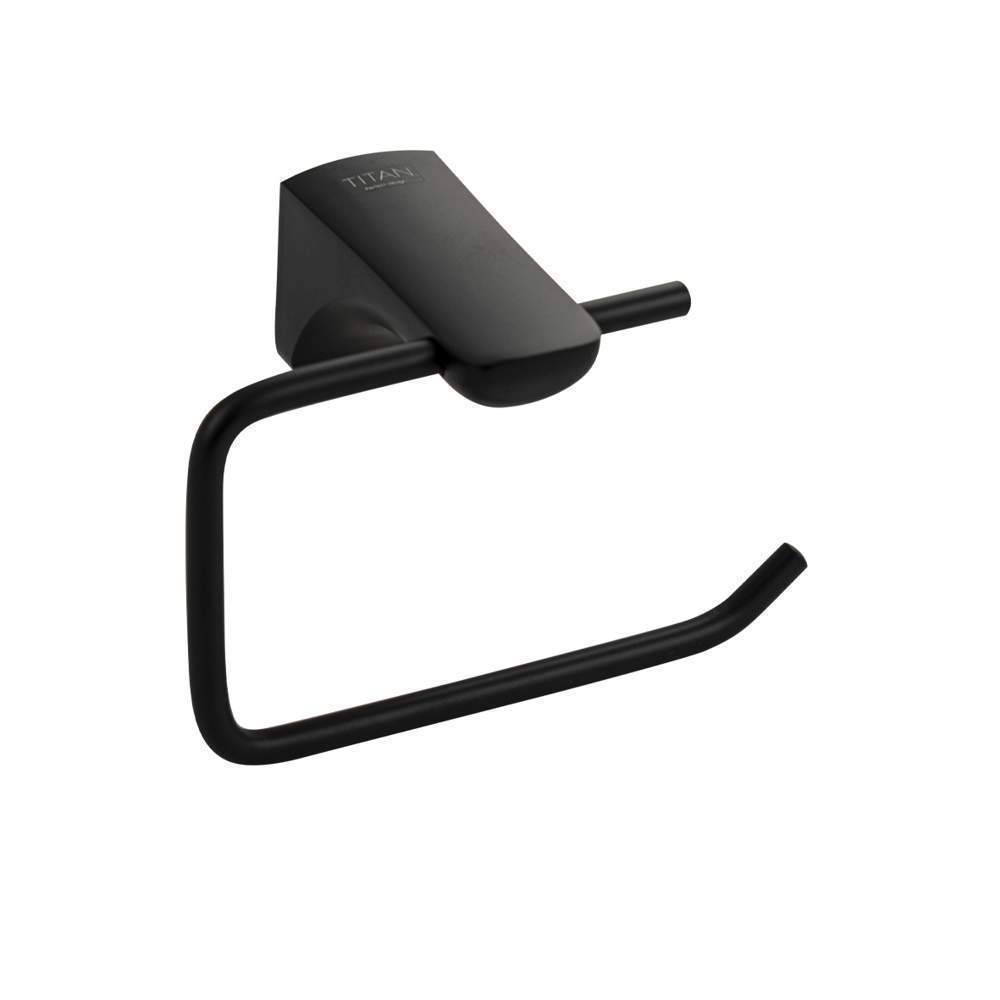 Держатель туалет/бумаги и полотенца ,черного цвета   TITAN  76002  б/экрана