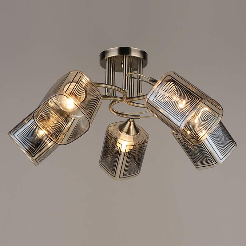 Люстра N4620/5 AB бронза 5х60W E27  h240, QH21