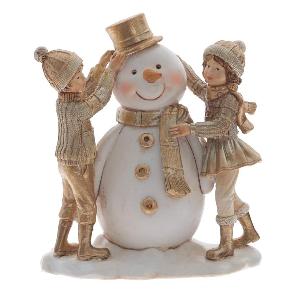 REMECO COLLECTION Фигурка 811159 Снеговик и дети золото 14х8х17,5см