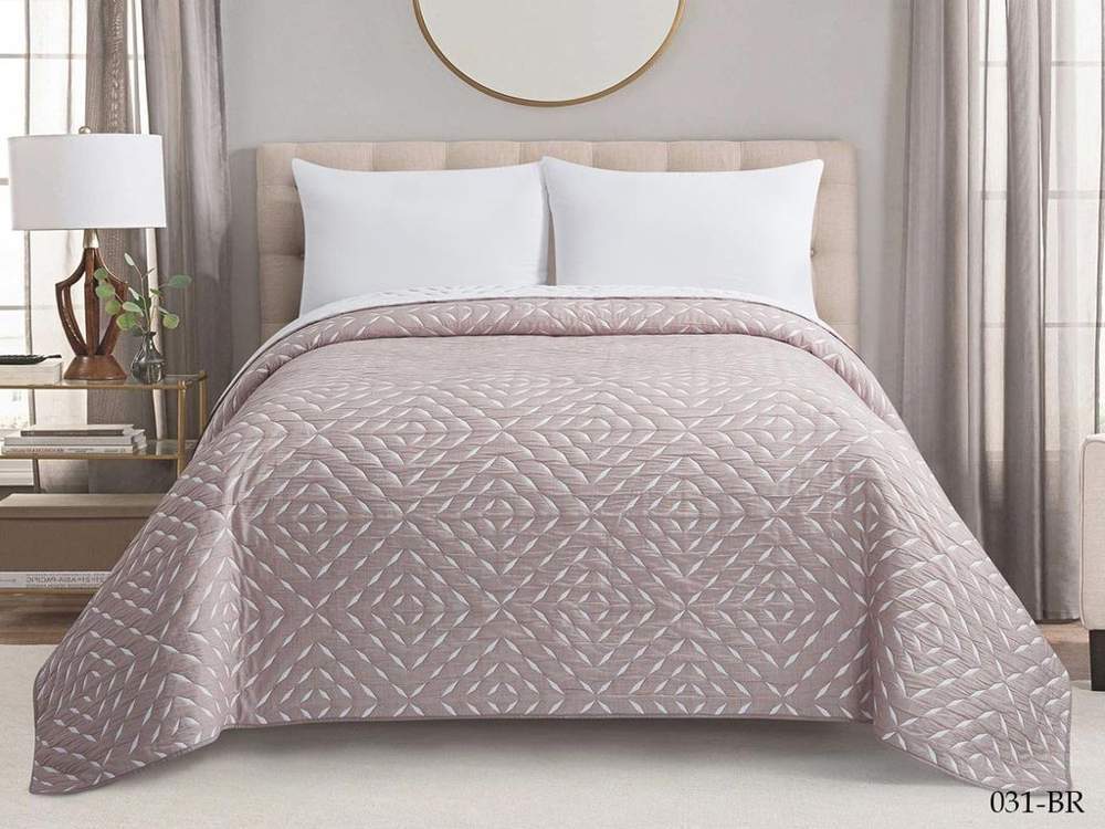 CLEO Покрывало Barcelona 220/031-BR бежевый 220х240см хлопок 50%/полиэстер 50%