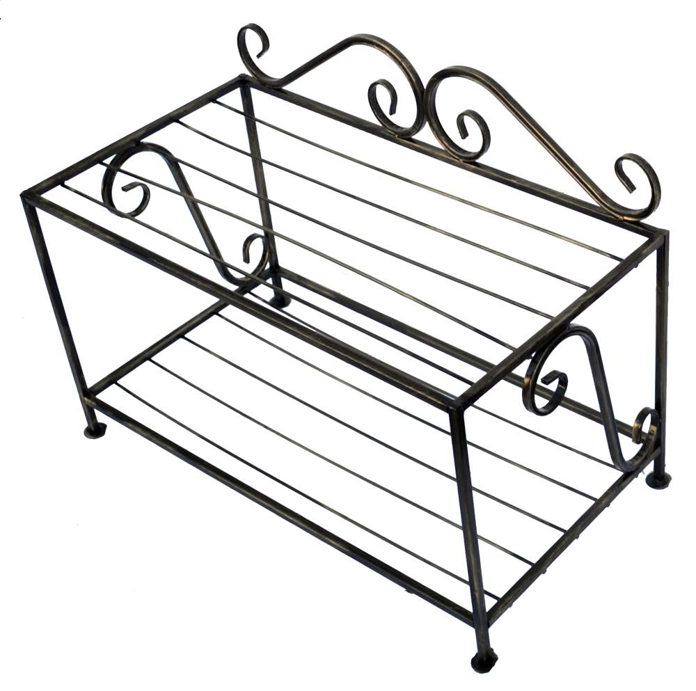 МЕТАЛЛ-ДЕКОР Обувница №728  2-х ярусная  труб. h-32*35*63см