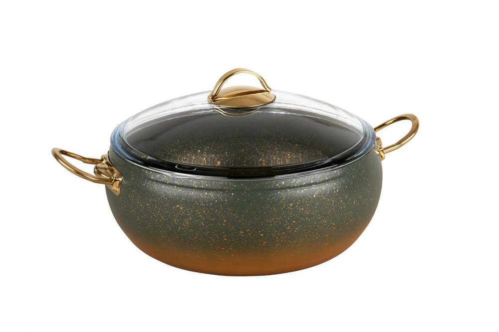 O.M.S. Olive Кастрюля 3141-IND-24 Olv 4,5л 24х10,5см индукция АП покрытие