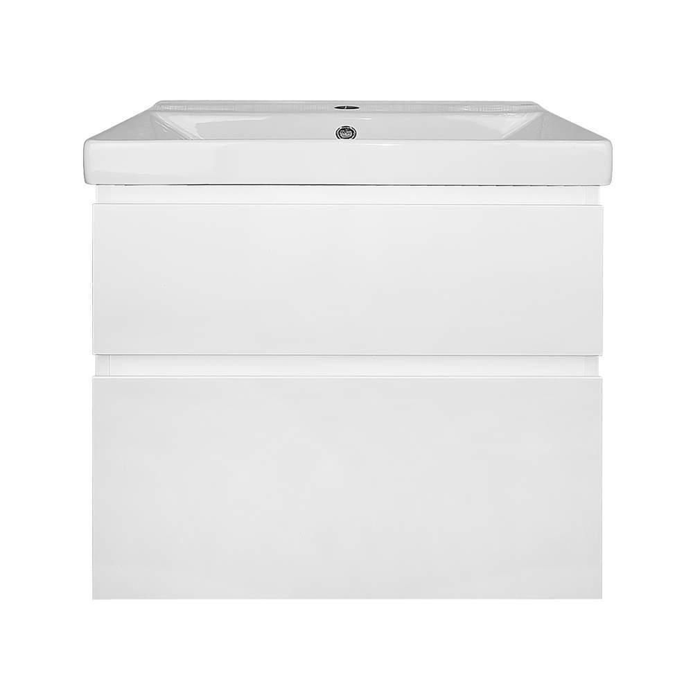 Тумба Мила 60 (600*670*475) подвесная с раковиной Tempo 60