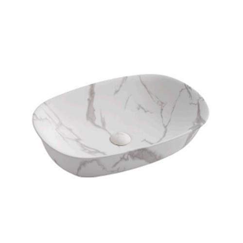 Раковина RD-450MR накладная на столешницу, белый мрамор 500х4000х150мм