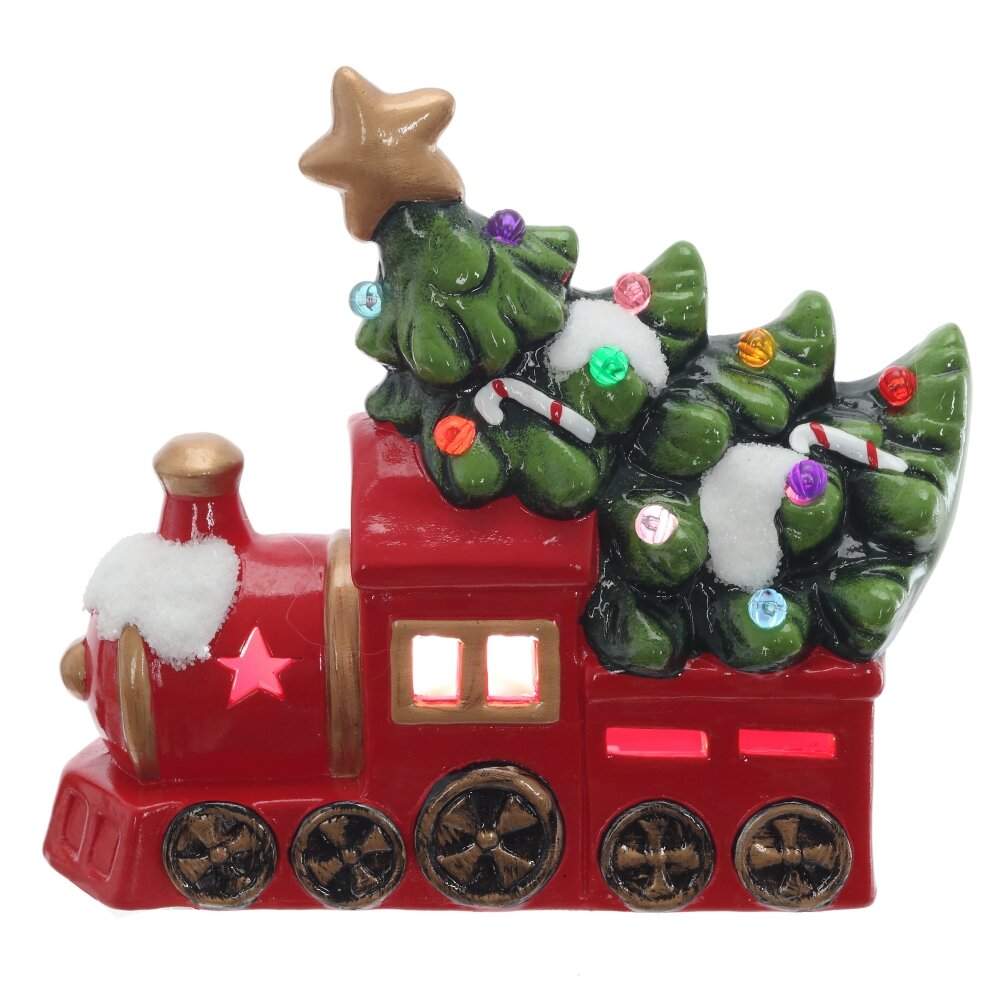 REMECO COLLECTION Фигурка 824039 Паровоз с подсветкой (2хAAA) 19х8х17см (керамика) 