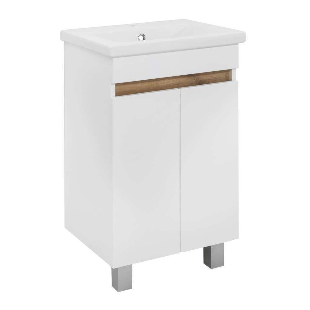 Тумба Sydney 2дв.напол.  + раковина  Como 50см белый  2050WCSYD/2