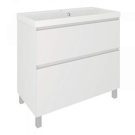 Тумба Astra 90  2ящ.напол.белая + раковина Астория 90см белый/Florentina 2090WCAST/F