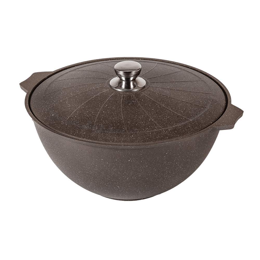 МЕЧТА Гранит Brown Казан 510806 с металлич.крышкой 10л АП 