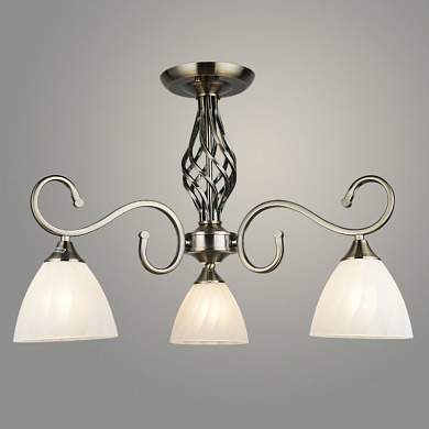 Люстра N2590/3 AB бронза 3х60W E27 d600 h390, QH20