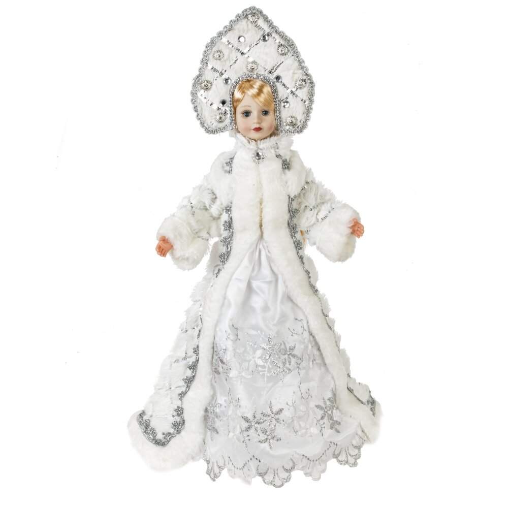REMECO COLLECTION Снегурочка 779694 в серебряной шубке с емкостью д/подарка 32х32х55см