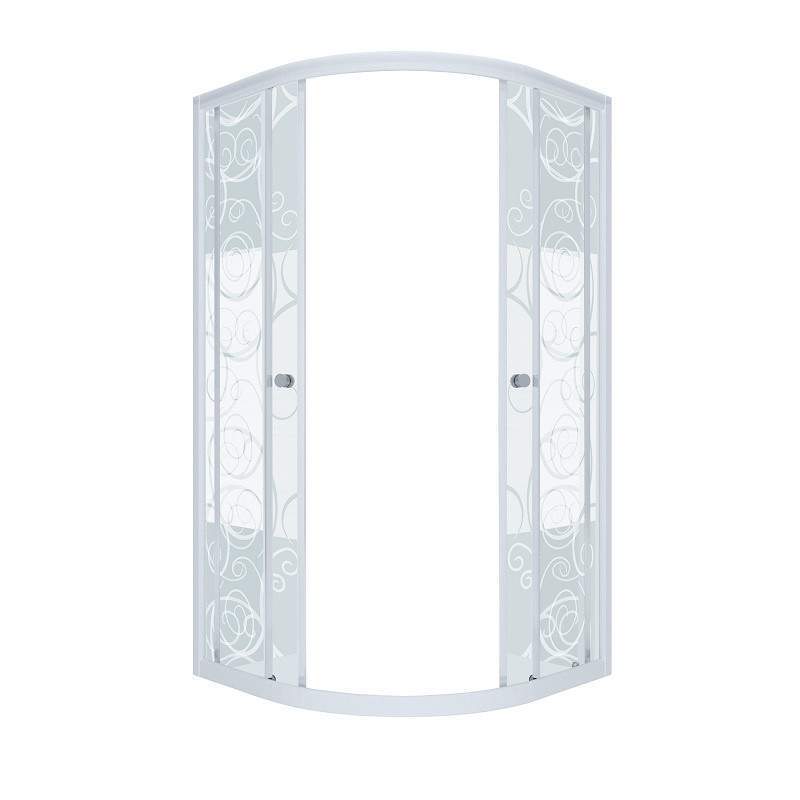 ДШ "Стандарт"90*90*174,5 1/4круга Аква Полосы Белый (2места)