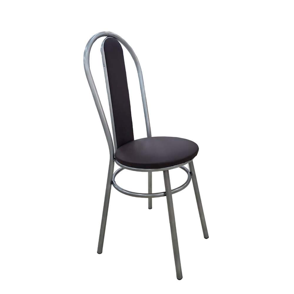 Стул Венский хром к/з шоколад