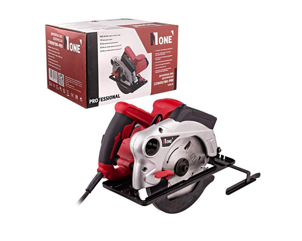Пила дисковая NUMBER ONE CS1600/190-PRO 1600Вт 190x30мм/65мм 